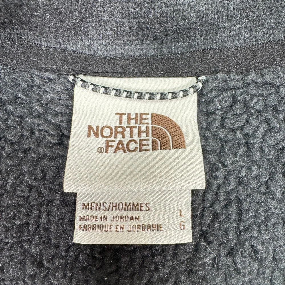 The North Face Fleece 1/4 Zip Pullover Men's L Charcoal Gray Mock Neck Outdoor